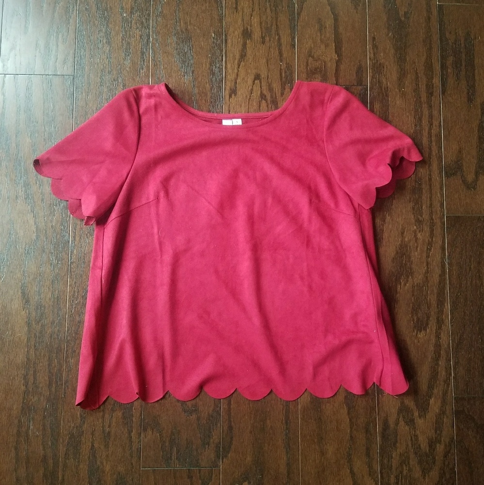 FLASH SALE Faux Suede Open Back Top